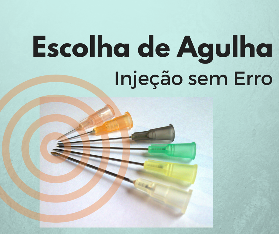 agulha indicada para injeção IM no glúteo - Aplicar